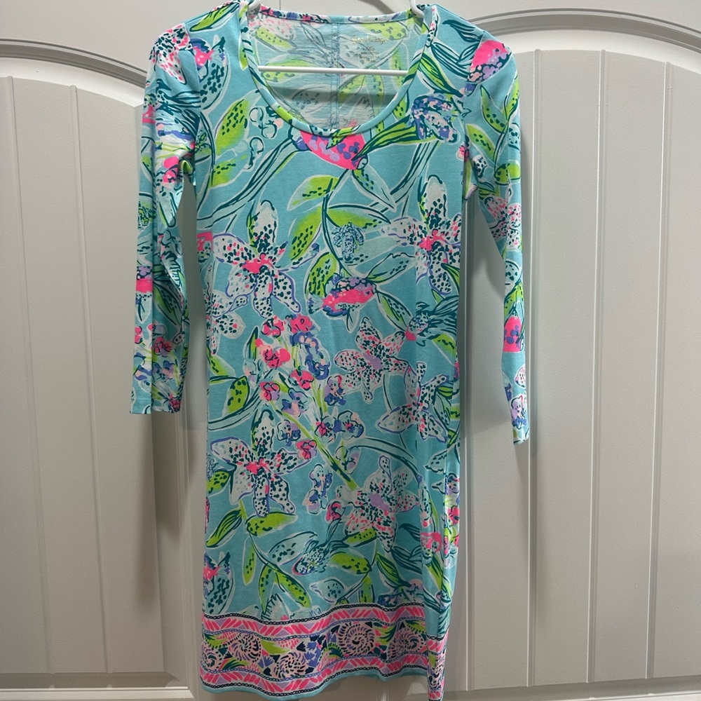 Lilly Pulitzer Blue and Green Patterned Dress - Picture 3 of 3